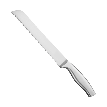 Cuchillo profesional de sierra para cortar el pan de acero inox forjado  9.35 euros